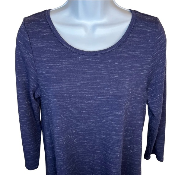 M Hilary Radley Blue Heather Long Sleeve Dress Stretch Medium 8 10 Shift Style - Picture 3 of 8